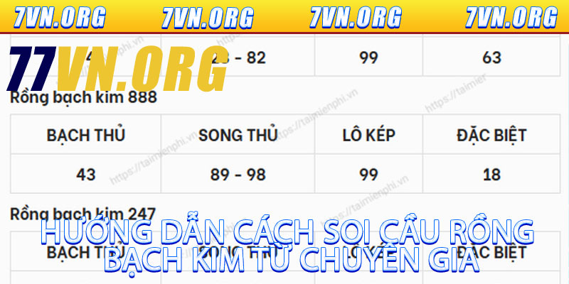 Hướng Dẫn Cách Soi Cầu Rồng Bạch Kim Từ Chuyên Gia